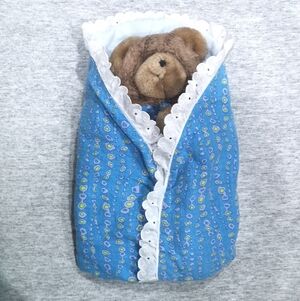 Vintage Blind Cute Teddy Bear Hand Puppet Educational